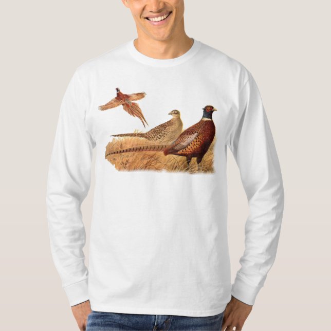 T-shirt Chasse évasive d'oiseau de faisan (Devant)