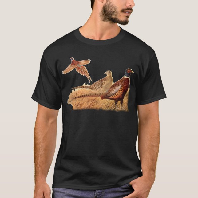 T-shirt Chasse évasive d'oiseau de faisan (Devant)