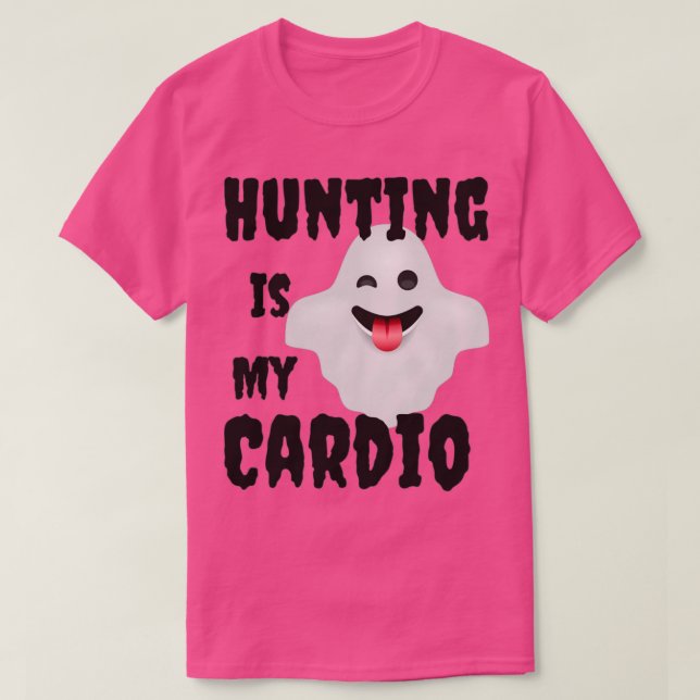 T-shirt Chasse fantôme est mon cardio drôle halloween cade (Design devant)