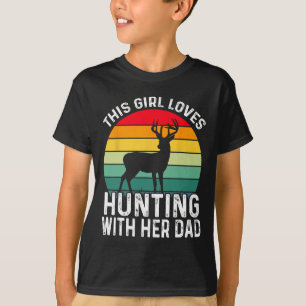 T-shirt Chasse fille avec son père Fête des pères 1