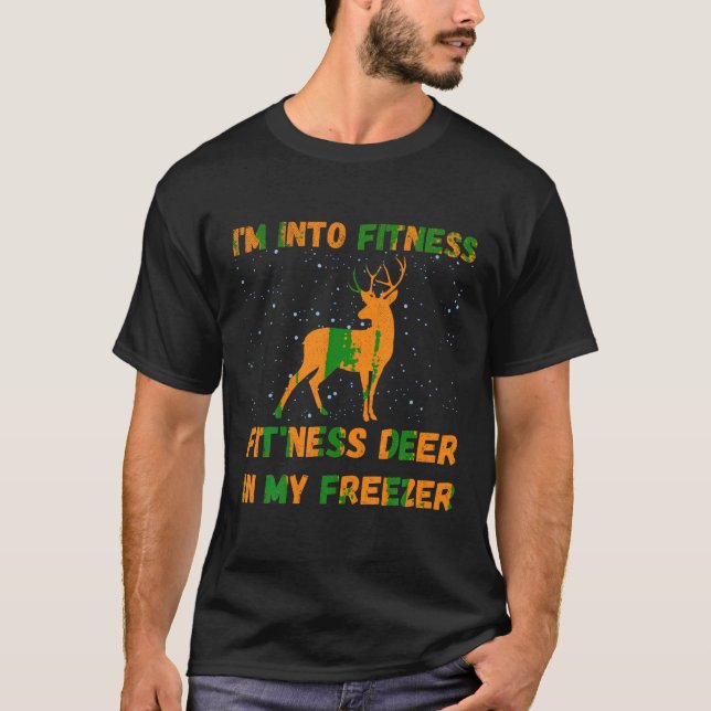 T-shirt Chasse Je suis Dans Fitness Fit Ness Deer Dans Mon (Devant)