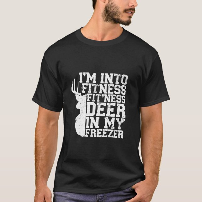 T-shirt Chasse Je suis dans Fitness Fit ness Deer In My Fr (Devant)