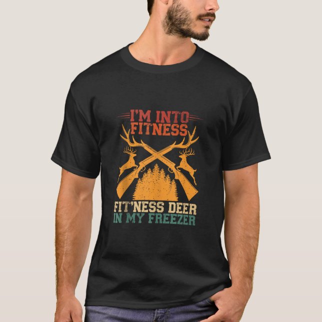 T-shirt Chasse Je suis dans Fitness Fit ness Deer In My Fr (Devant)