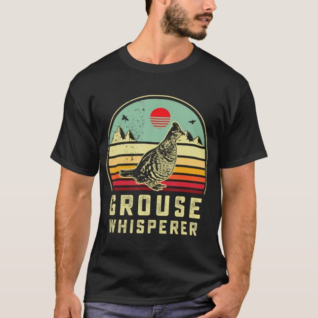 T-shirt Chasse Oiseau de Tétras rouffés - Broyeur esthtiqu (Devant)