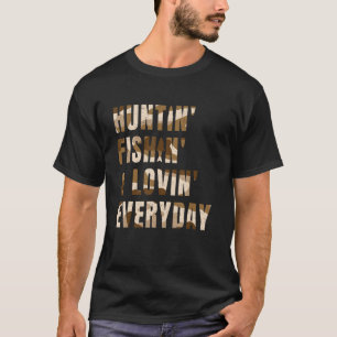 T-shirt Chasse Pêche Aimer Fête des pères quotidienne Papa