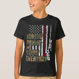 T-shirt Chasse Pêche Amour Quotidien Américain Cerf Chasse