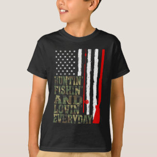 T-shirt Chasse Pêche Et Amour Tous Les Jours Chasse Pêche