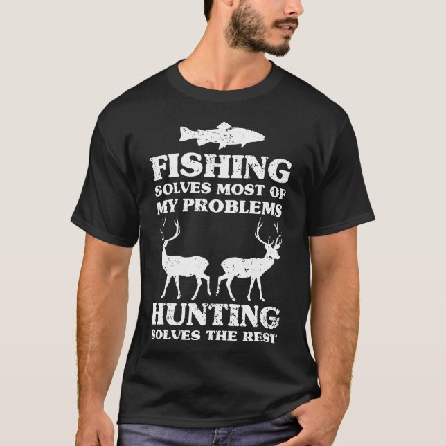 T-shirt Chasse Pêche Humour de Noël Idée de chasseur (Devant)