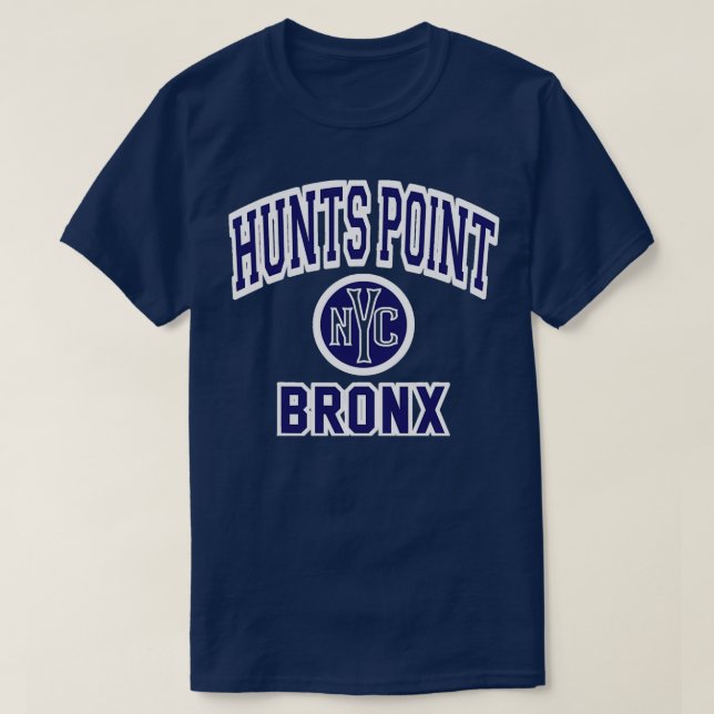 T-shirt Chasse Point Bronx Nyc Varsity Style 2 (Design devant)