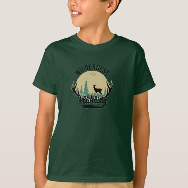 T-shirt Chasse sauvage aux cerfs (Devant)