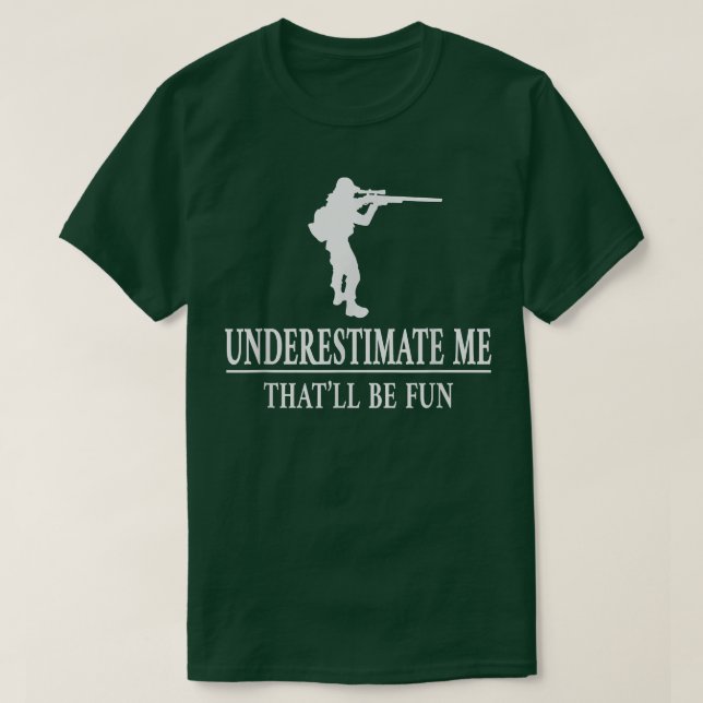 T-shirt Chasse Sous-Estime-Moi, Dames Autonomisation 2834  (Design devant)