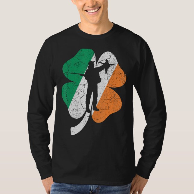 T-shirt Chasse St Patrick's Day Shamrock Irlande F irlanda (Devant)