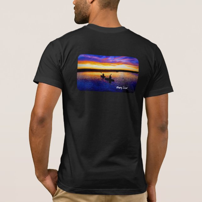 T-shirt Chasse Sunset Kayak Jersey Cotton Tee | Unisexe (Dos)