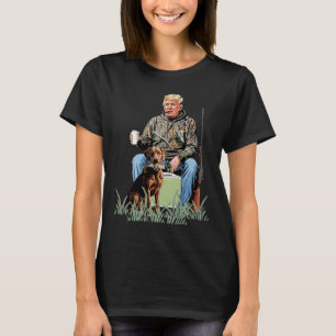 T-shirt Chasse Trump Camouflage drôle Chasse au canard sai