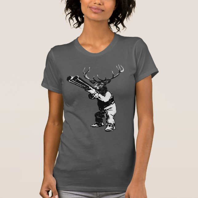 T-shirt chasse vintage de cerfs communs (Devant)