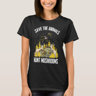 T-shirt Chasse Vintage De Champignons Sauvez Les Animaux C