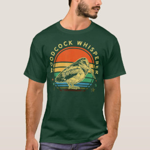 T-shirt Chasse Woodcock oiseau retro coucher de soleil drô