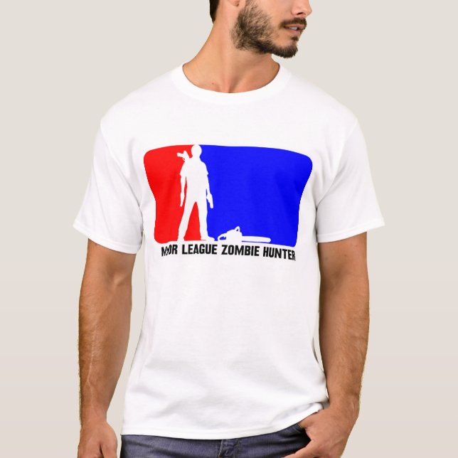 T-shirt Chasseur 2 de zombi de ligue (Devant)
