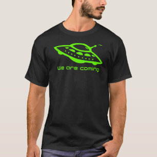 T-shirt Chasseur Alien Soucoupe Volante Ufo Nous Venons