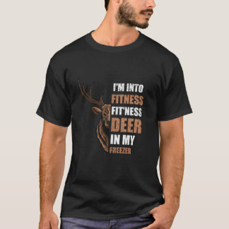 T-shirt Chasseur amusant Papa Je suis dans Fitness Deer Fr