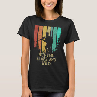 T-shirt Chasseur brave et la chasse sauvage Papa tir anima