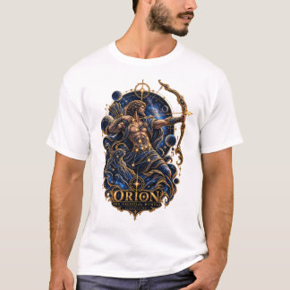 T-shirt Chasseur céleste d'Orion Constellation dorée Mytho