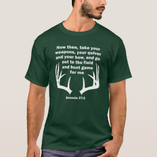 T-shirt Chasseur chrétien chassant Genèse 27:3