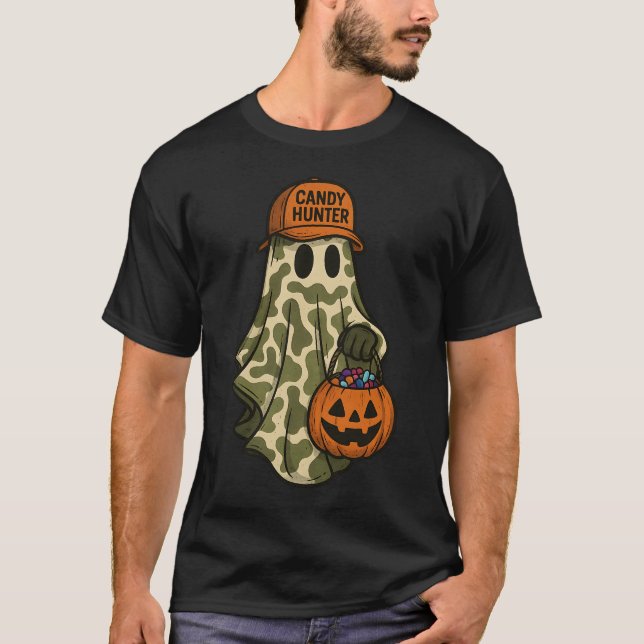 T-shirt Chasseur de bonbons Camo Ghost (Devant)