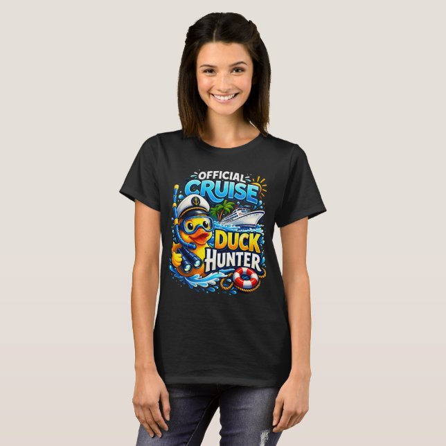 T-shirt Chasseur de canards de croisière officiel (Devant entier)