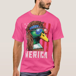 T-shirt Chasseur de canards Drapeau Usa Merica drôle de ch