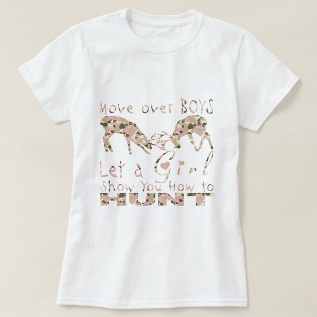 T-SHIRT CHASSEUR DE CERFS COMMUNS DE FILLE (Design devant)