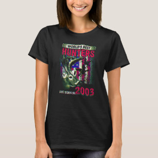T-shirt Chasseur de cerfs de 19 ans né en 2003 19e anniver