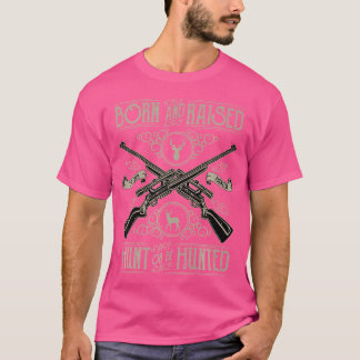 T-shirt Chasseur de cerfs en état de détresse Vintage fusi