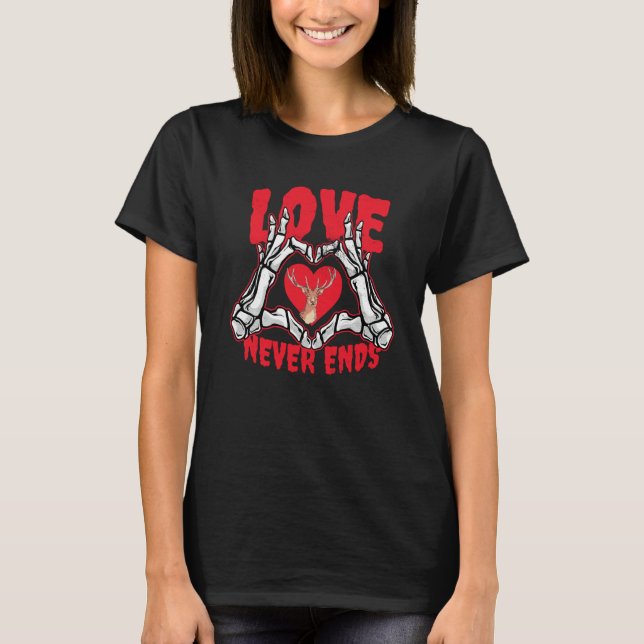 T-shirt Chasseur de cerfs Impression de trucs de cerf Cerf (Devant)