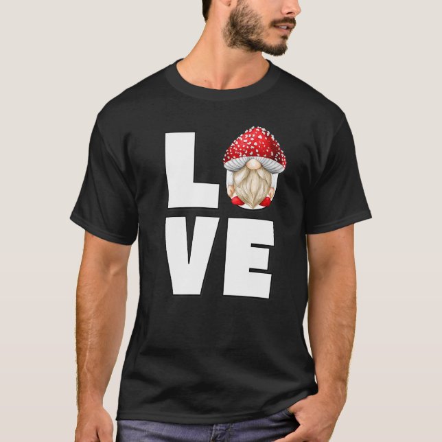 T-shirt Chasseur De Champignons Cute Avec Toadstool Casque (Devant)