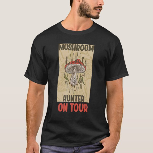 T-shirt Chasseur De Champignons En Tour Collecter Collecte (Devant)