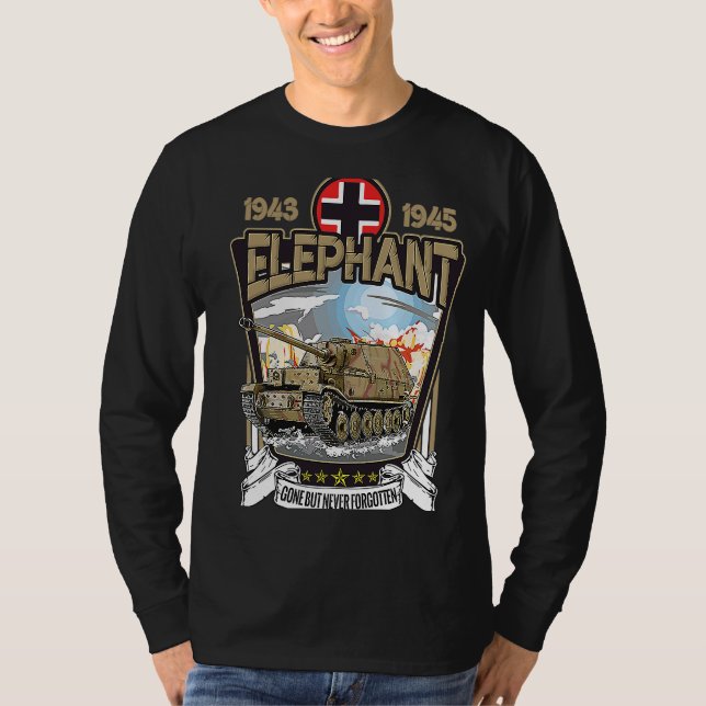 T-shirt Chasseur de chars allemand Elefant de la Seconde G (Devant)