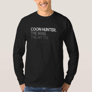 T-shirt Chasseur de coons Racon Chasse L'Homme Mythe Légen