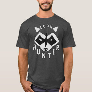 T-shirt Chasseur de coton Vie nocturne Chasse Raccoons Tre