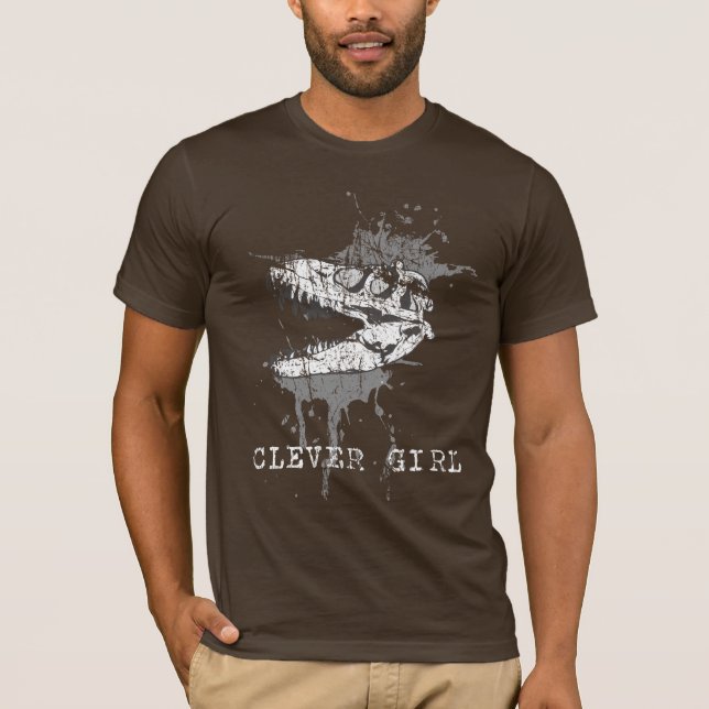 T-shirt Chasseur de dinosaure - affligé (Devant)