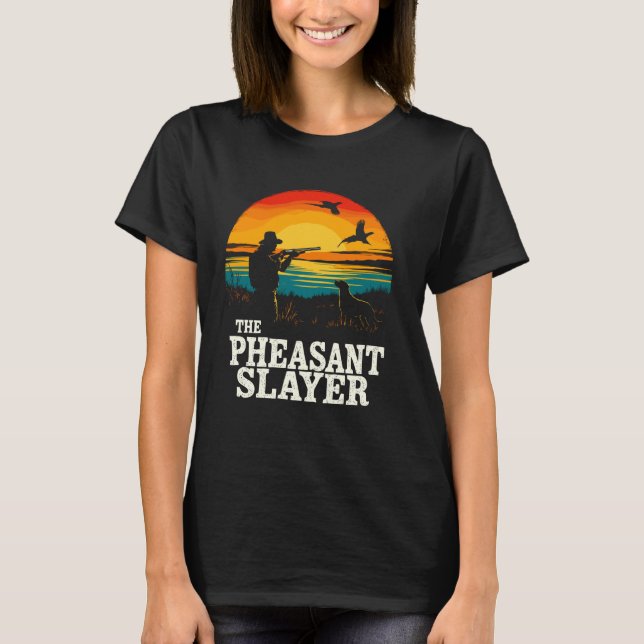 T-shirt Chasseur de faisan Chasse de faisan en altitude (Devant)