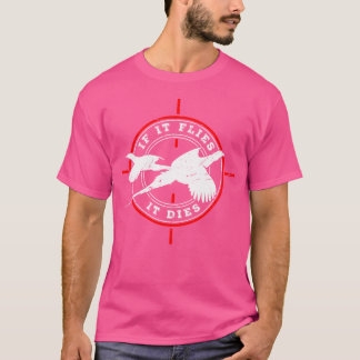 T-shirt Chasseur de faisans Noir Petit Col rond ajusté rég