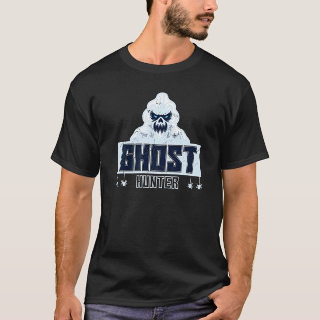 T-shirt Chasseur de fantômes Fantôme maléfique Visage de f (Devant)