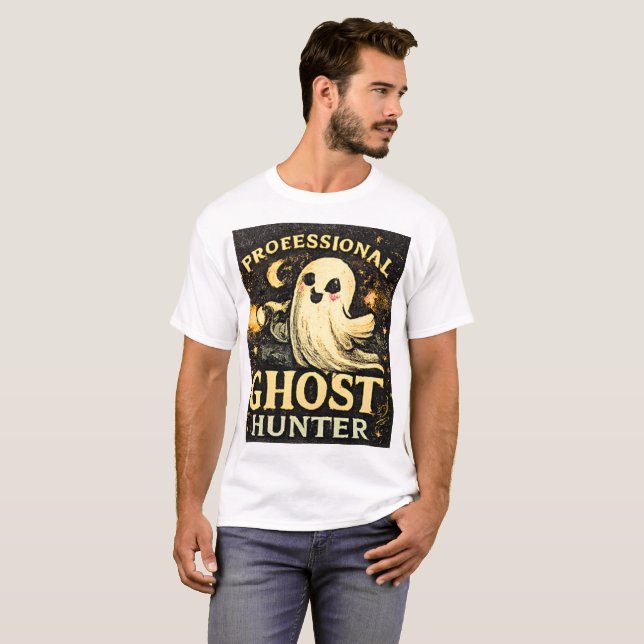 T-shirt Chasseur de Fantômes Professionnel Graphique Drôle (Devant entier)