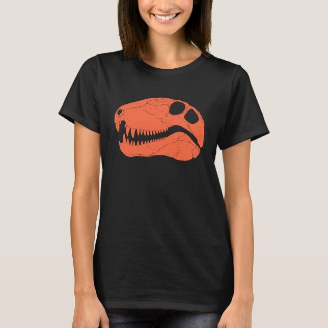 T-shirt Chasseur de fossiles du crâne Dimetrodon (Devant)