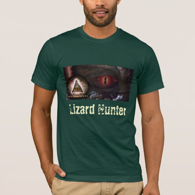 T-shirt Chasseur de lézard d'Illuminati (Devant)