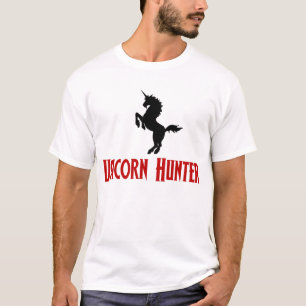 T-shirt Chasseur de licorne (noir et rouge)