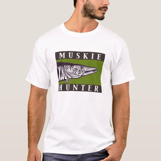 T-shirt chasseur de muskie (Devant)