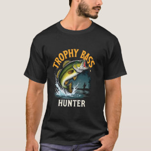 T-shirt Chasseur de perche trophée pêche u2013 Achigan à g