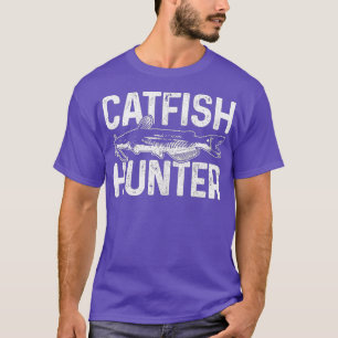 T-shirt Chasseur de poisson catfish Pêche Pêcheur Cadeau